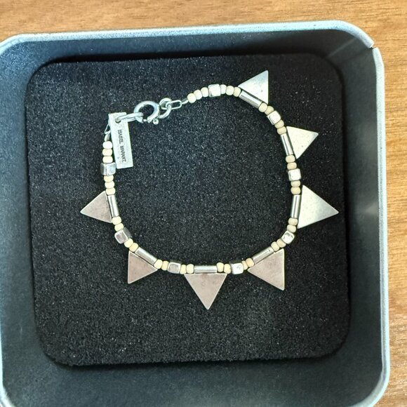 Isabel Marant Triangle Charm Bracelet MINTY condition with sliver metal gift box - Picture 3 of 4